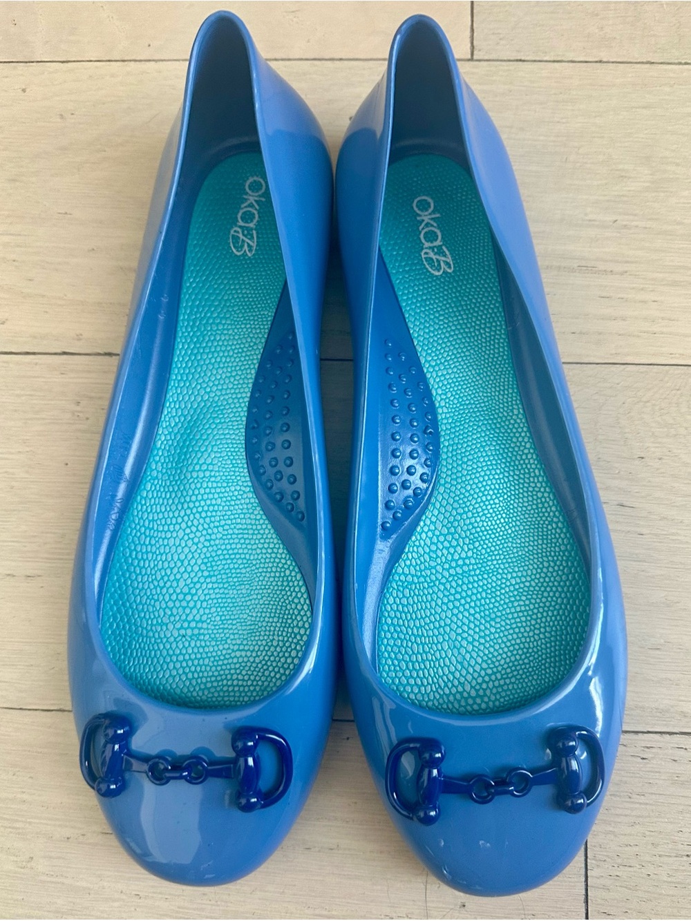 OKA b. Blue Jelly Ballet Flats